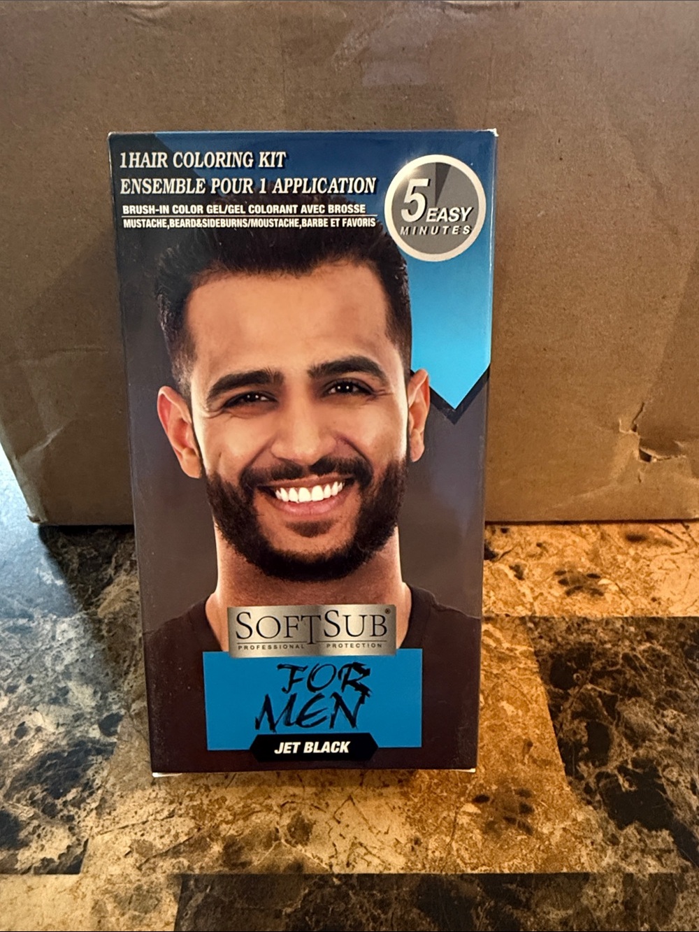 For Men Brush-In Hair Coloring Gel - Jet Black